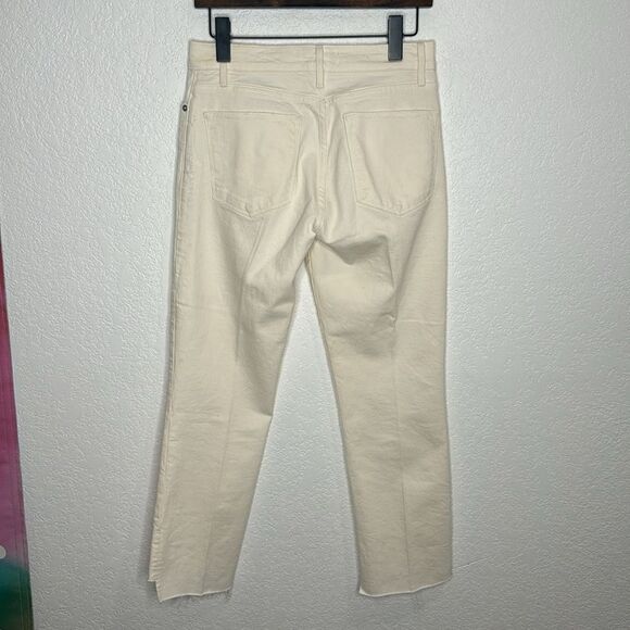 New Frame Le High Straight Cascade Hem Off White Size 26 - Picture 8 of 16